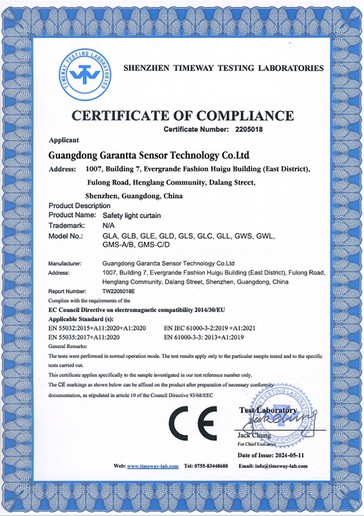 CE garantta sensors